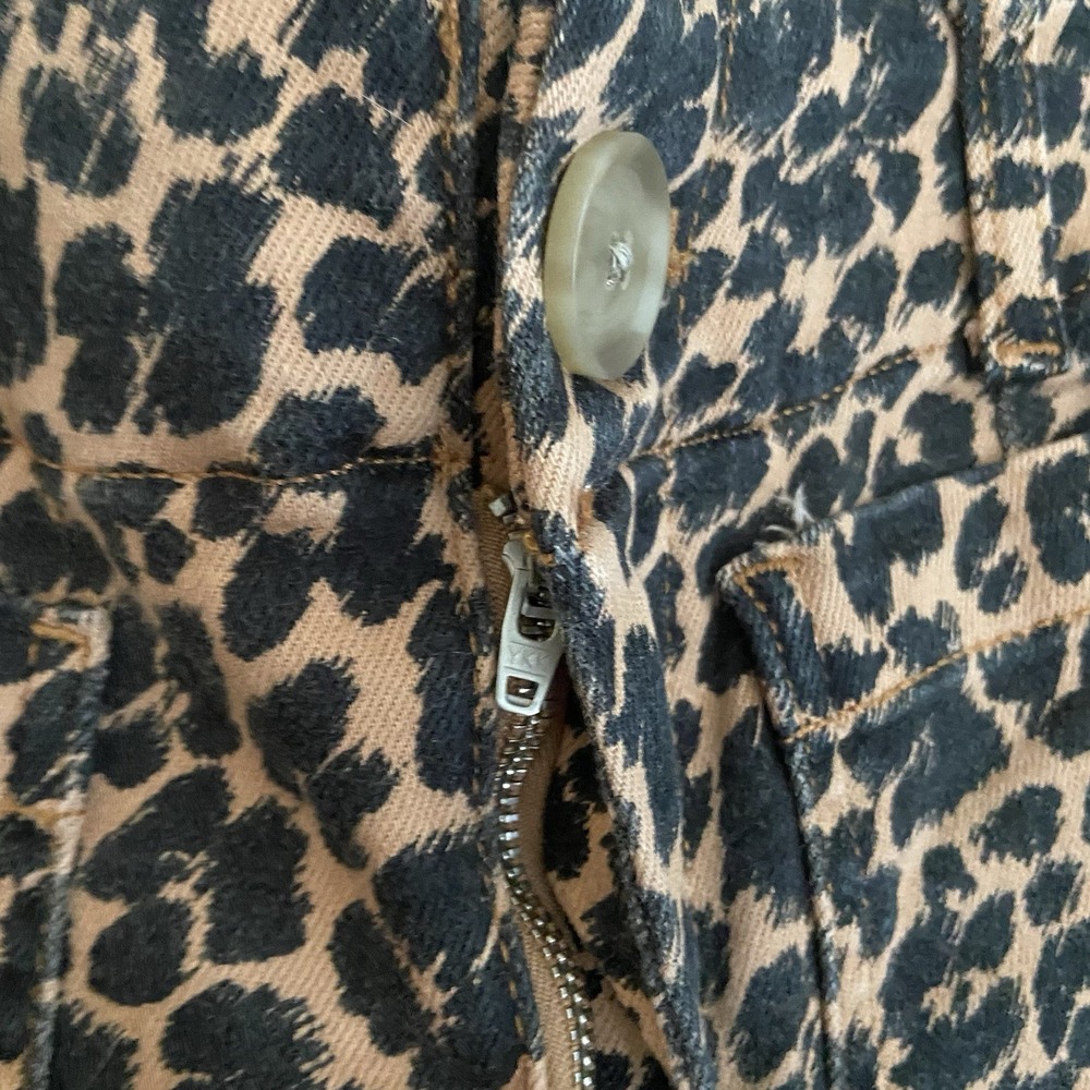 Anthropologie The Colette High-Rise Wide-Leg Jeans Leopard Print 23x28 - Picture 4 of 8